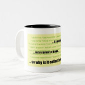 Nichts mögen Schule Zweifarbige Tasse (Vorderseite Links)