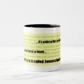 Nichts mögen Schule Zweifarbige Tasse (Mittel)