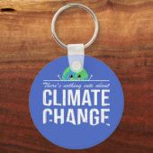 Nichts niedlich am Klimawandel: die Erde ertrinken Schlüsselanhänger (Vorderseite)