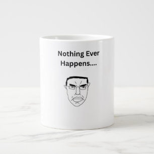 Nichts passiert jemals Chudjak Wojak Meme Jumbo-Tasse