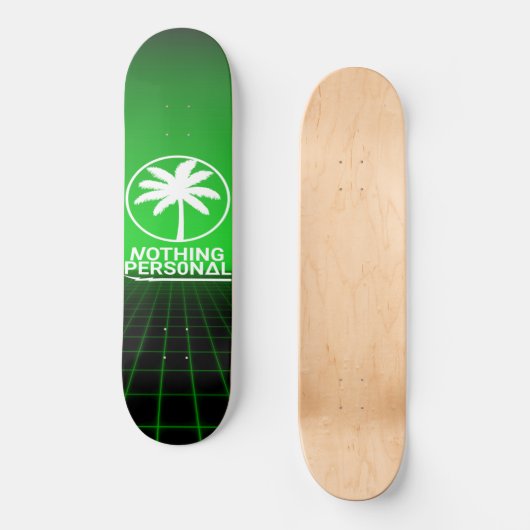 Nichts Personal Synthwave Grid Skateboard (Vorderseite)