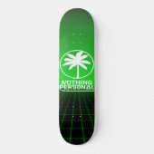 Nichts Personal Synthwave Grid Skateboard (Vorderseite)