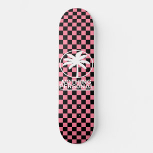 Nichts Persönliches Vaporwave-Checkerboard-Muster Skateboard