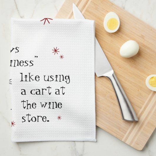 Nichts sagt, ich Gemein Business Funny Wine Zitat Geschirrtuch (Viertel Falte)