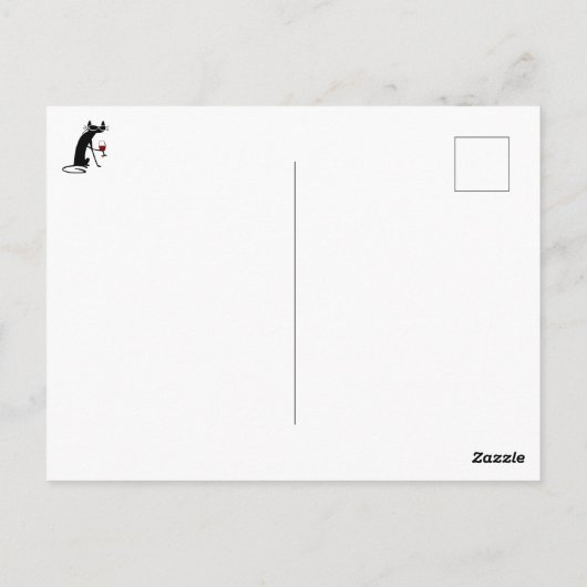 Nichts sagt, ich Gemein Business Funny Wine Zitat Postkarte (Rückseite)