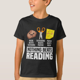 Nichts schlägt das Lesen von Büchern Bibliothekar T-Shirt