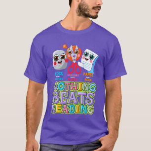 Nichts schlägt das Lesen von Schere, Stein, Papier T-Shirt