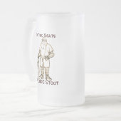 Nichts schlägt einen guten Stout (mattierte Tasse) Mattglas Bierglas (Vorderseite Links)