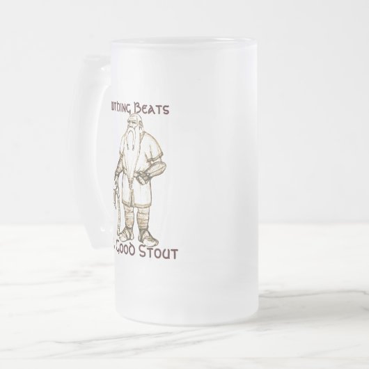 Nichts schlägt einen guten Stout (mattierte Tasse) Mattglas Bierglas (Vorderseite Links)