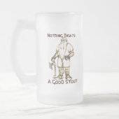 Nichts schlägt einen guten Stout (mattierte Tasse) Mattglas Bierglas (Links)