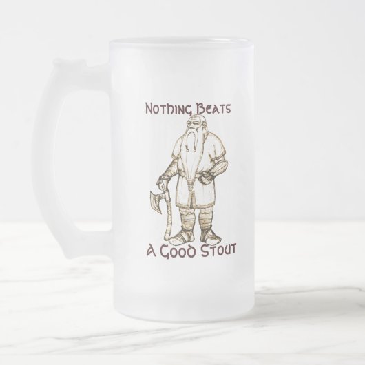 Nichts schlägt einen guten Stout (mattierte Tasse) Mattglas Bierglas (Links)