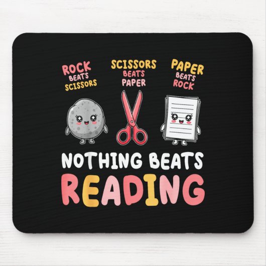 Nichts schlägt lustiges Schere, Stein, Papier lese Mousepad (Vorne)