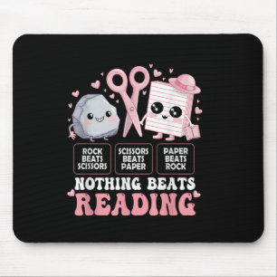 Nichts schlägt vor, Buch Librarian Rock Paper SC Mousepad