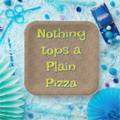 Nichts schmückt einen Schlichten Pizza-Typografie- Pappteller (Party)