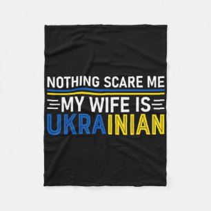 Nichts schreckt mich, meine Frau ist Ukrainerin, l Fleecedecke