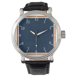 Nichts Schüchternes an Blau und Orange Armbanduhr