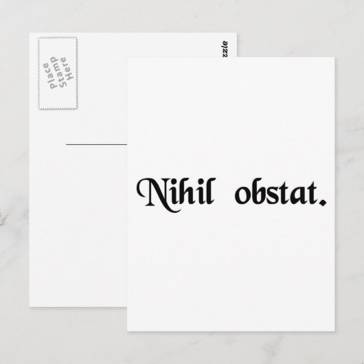 Nichts steht im Weg. Postkarte (Vorne/Hinten)