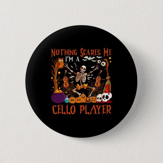 Nichts stört mich, ich bin ein Cello Player Hallow Button (Vorderseite)