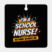 Nichts stört mich Schulkrankenwertschätzung Ornament Aus Metall (Rückseite)