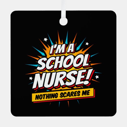 Nichts stört mich Schulkrankenwertschätzung Ornament Aus Metall (Vorderseite)