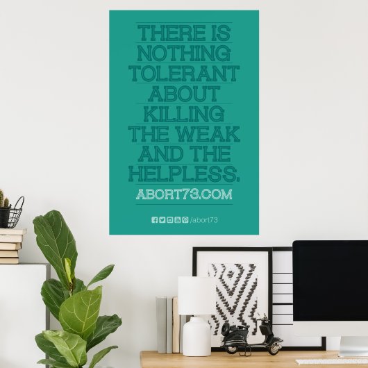 Nichts Tolerant... Poster (Abort73.com) (Heimbüro)