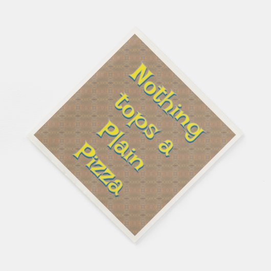 Nichts tops eine Schlichte Pizza-Typografie Serviette (Ecke)