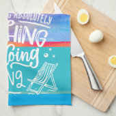 Nichts tun im Beach Zitat farbenfrohe Sonnenunterg Geschirrtuch (Viertel Falte)