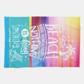 Nichts tun im Beach Zitat farbenfrohe Sonnenunterg Geschirrtuch (Horizontal)