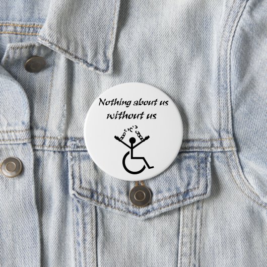 Nichts über uns ohne uns! button (Beispiel)