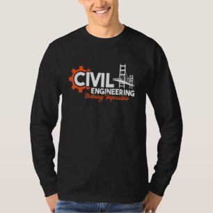Nichts Unmöglich Brückenbauingenieur Bauingenieur T-Shirt