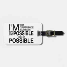 Nichts unmöglich gepäckanhänger