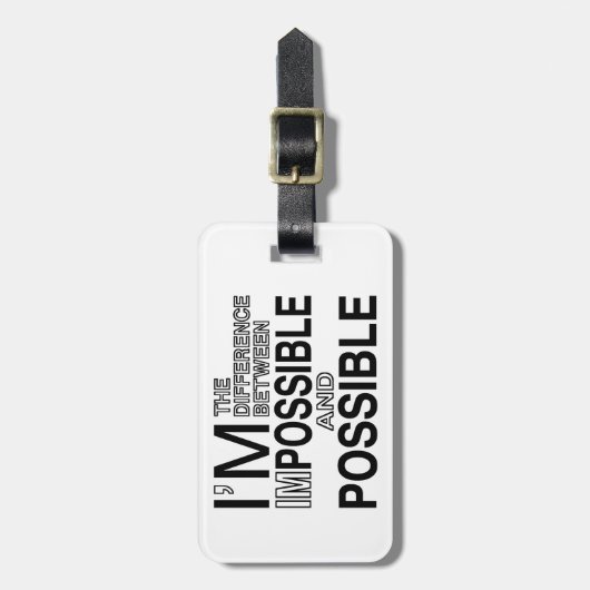 Nichts unmöglich gepäckanhänger (Vorderseite vertikal)