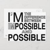 Nichts unmöglich postkarte (Vorne/Hinten)