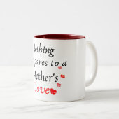 Nichts vergleicht mit der Liebe einer Mutter Zweifarbige Tasse (VorderseiteRechts)