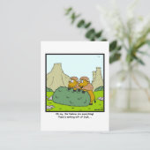 Nichts verlassen: Bison oder Buffalo Cartoon Postkarte (Stehend Vorderseite)