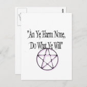 Nichts verletzen, tun, was du willst postkarte (Vorne/Hinten)