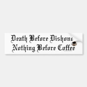 nichts vor Kaffee Autoaufkleber