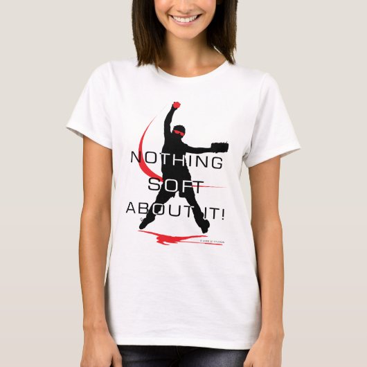 Nichts weicher roter Softball-T - Shirt (Vorderseite)