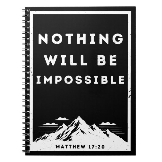 Nichts wird unmöglich sein, Matthew 17:20 Notizblock (Vorderseite)