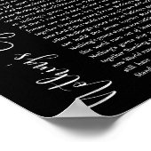 Nichts wird uns stoppen jetzt schwarzes Skriptlied Poster (Ecke)