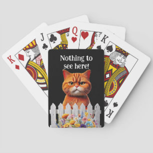 Nichts zu sehen hier .. Katzenhumor Spielkarten