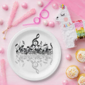 Nichtsaber Höhen-schwarzer Musiknoten-PapierTeller Pappteller (Party)