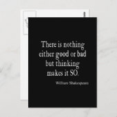 Nichtsgutes oder schlechtes denkendes postkarte (Vorne/Hinten)