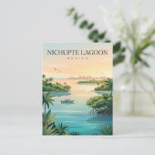 Nichupté-Lagune Mexiko Postkarte (Stehend Vorderseite)