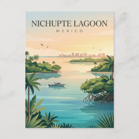 Nichupté-Lagune Mexiko Postkarte (Vorderseite)