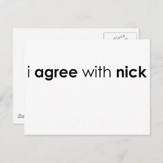 Nick.ai Postkarte (Vorne/Hinten)