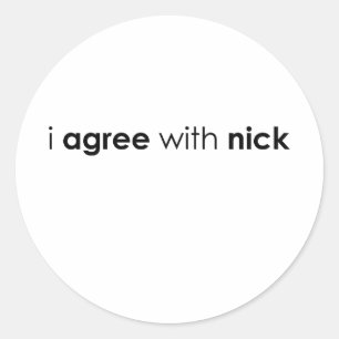 Nick.ai Runder Aufkleber