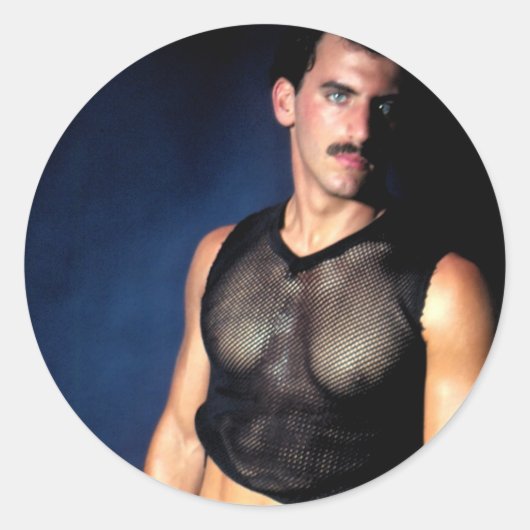 Nick Blue Eyezz Runder Aufkleber (Vorderseite)