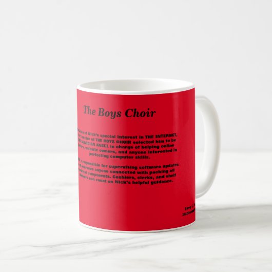 NICK BOYS CHOIR TASSE (VorderseiteRechts)
