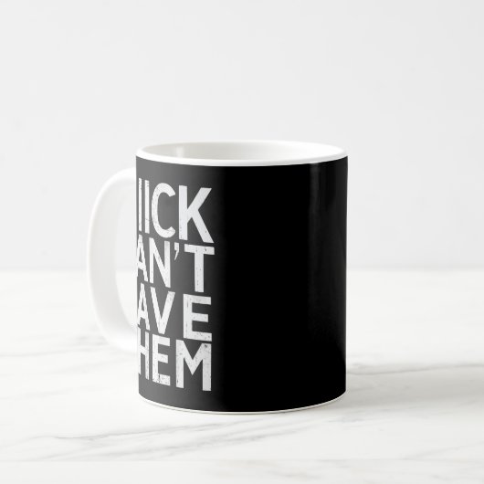 Nick Can’t Save Them Kaffeetasse (Vorderseite Links)